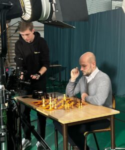 Santiago Arca Henon on the set of Symultana, a short film by the Warsaw Film School (Warszawska Szkoła Filmowa),WFS, WSF. Symultana, a short film by Jan Muszalski-Posmyk